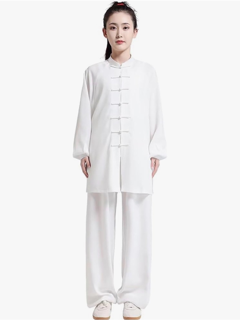 White Silk Cotton Hongji Traditional Martial Arts Taichi Uniform